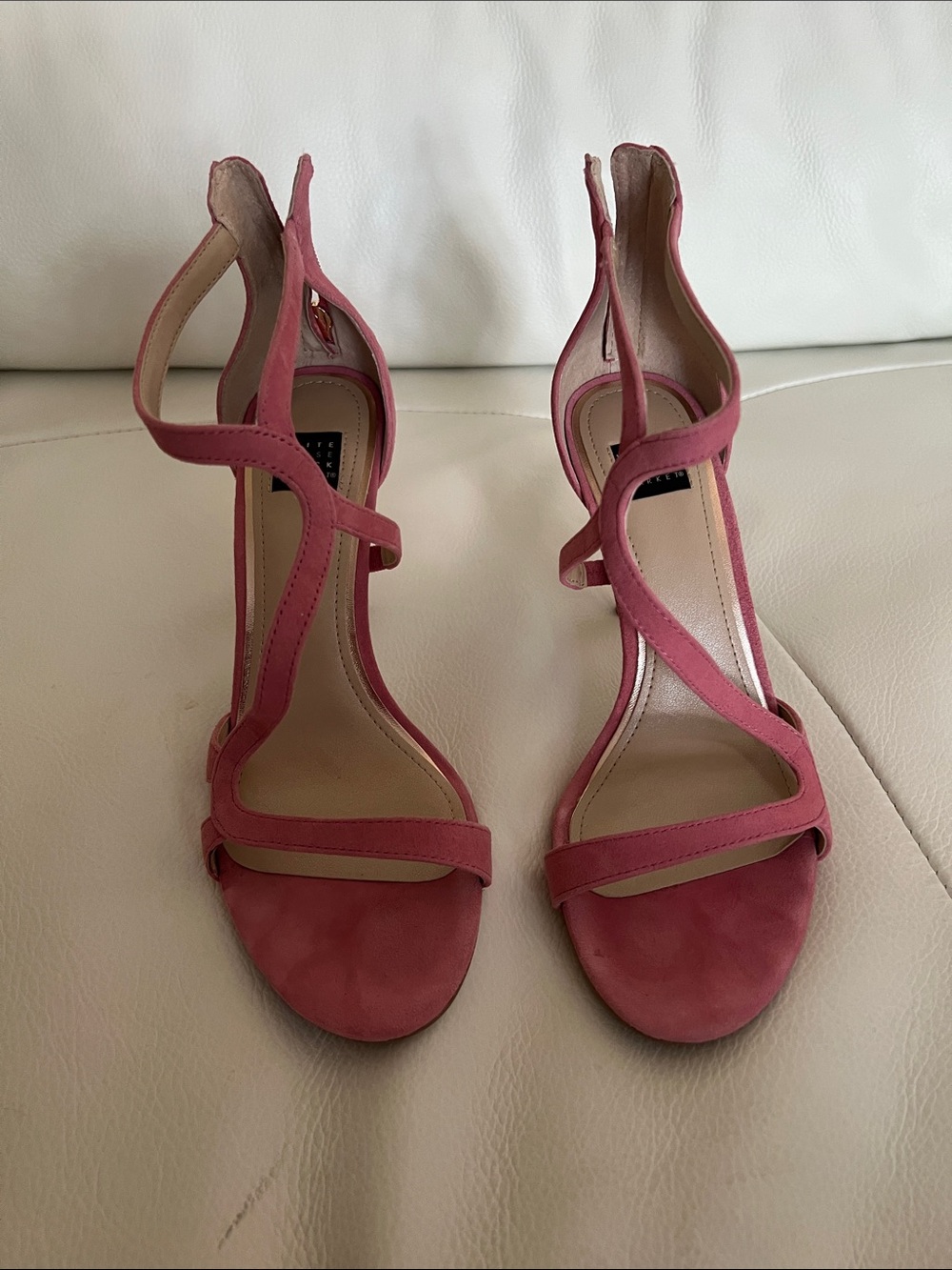 White House Black Market Ophelia Garden Bloom Strappy High Heel Sandals Pink